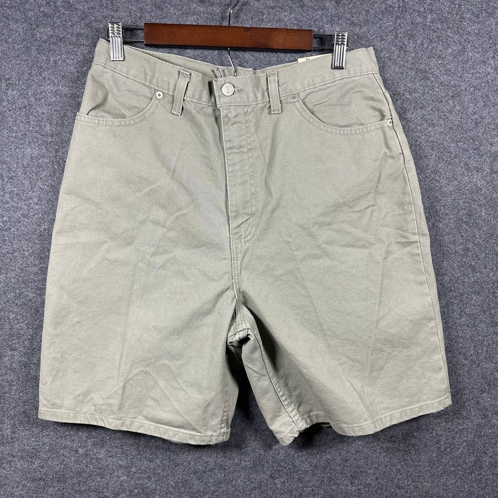Vintage Faded Glory Sage Green High Waisted Cotton Shorts Womens 14 Made in USA - Picture 2 of 6